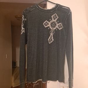 Men's Affliction thermal shirt